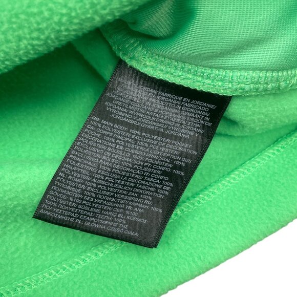 The North Face Neon Green Fleece Pullover Jacket Sweater Zip Pockets Men's XL - Picture 10 of 14